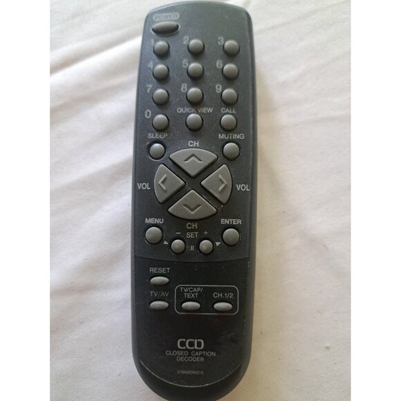 CCD Closed Caption Decoder 076N0DW010 Remote Control Black Replacement Tested - Picture 1 of 4